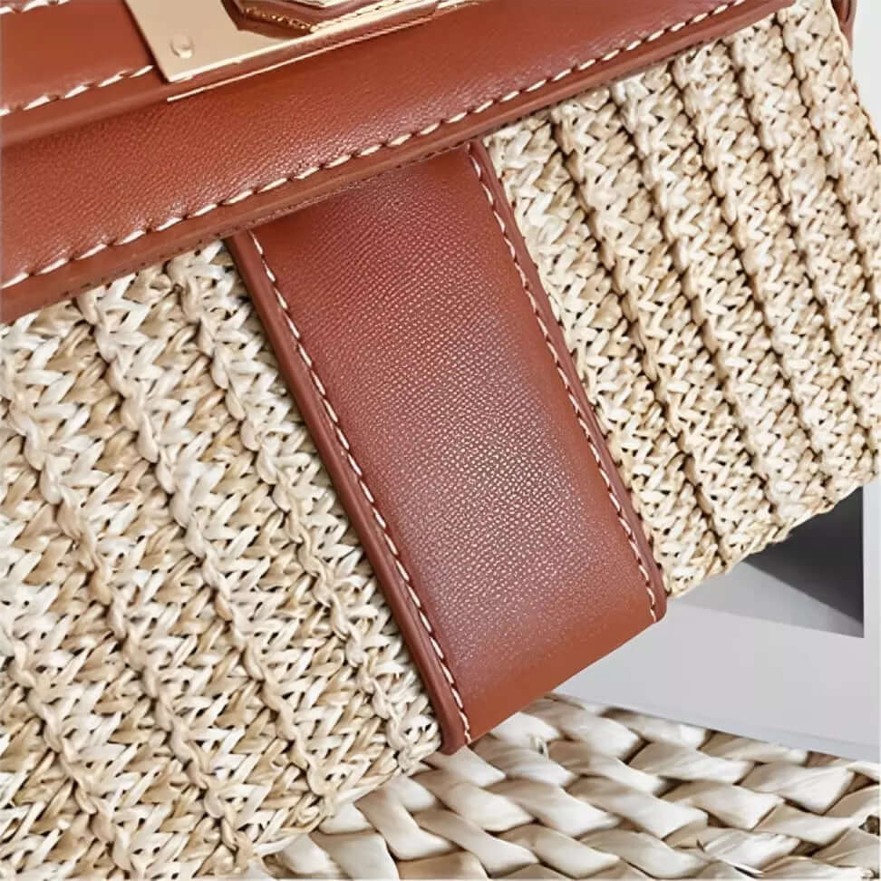Bolsa De Ombro Caixa Palha