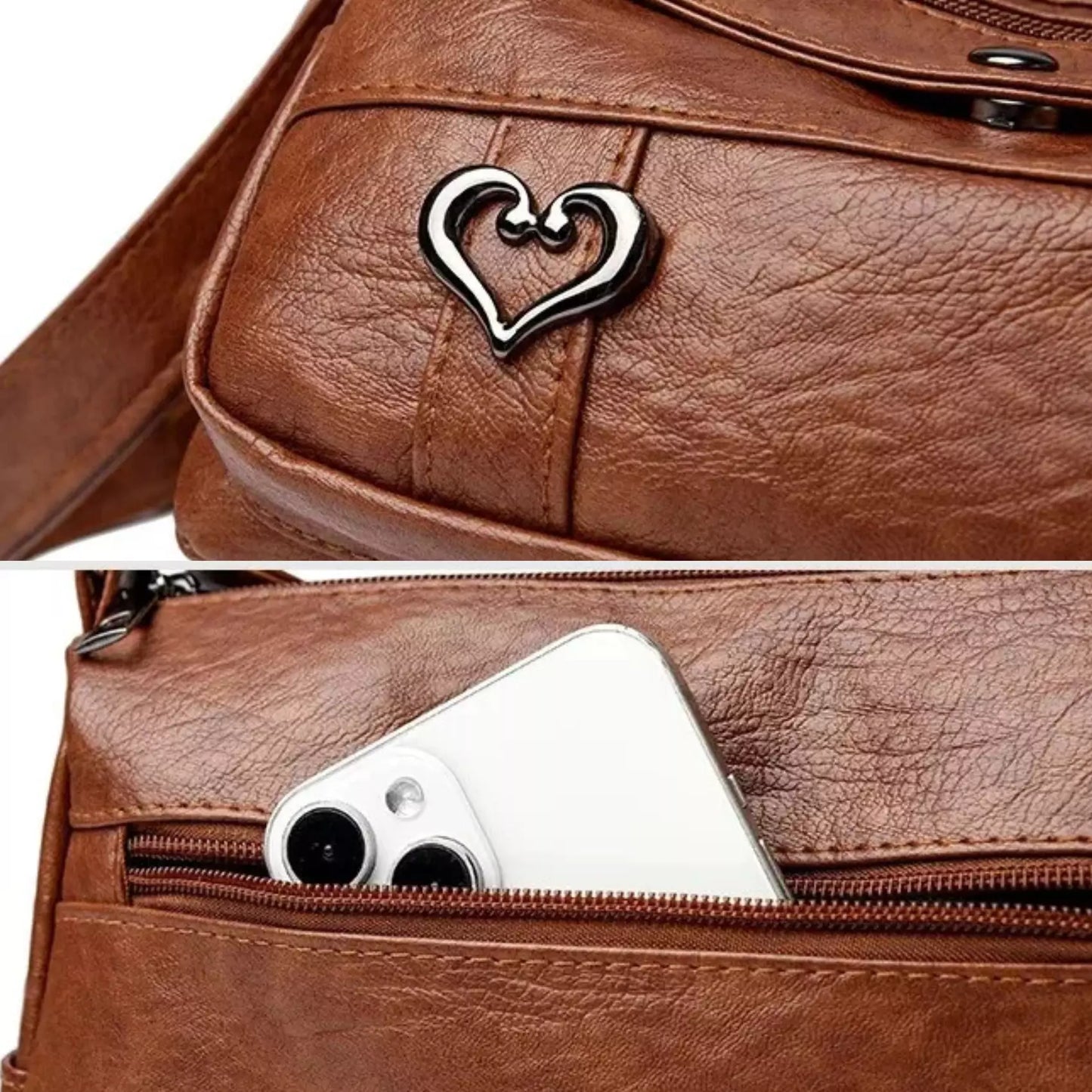 Bolsa Mensageiro Em Couro Vegano Lara