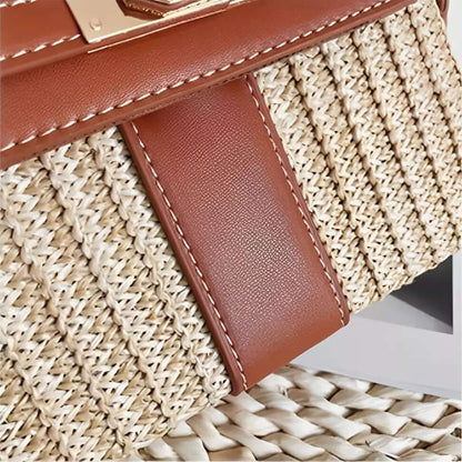 Bolsa De Ombro Caixa Palha