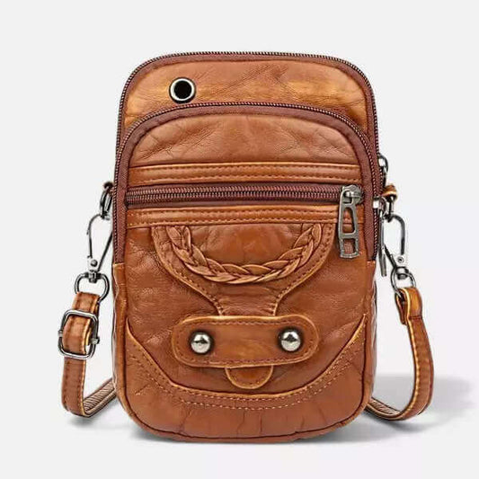 Bolsa De Ombro Clássica Pequena Em Couro Vegano Milly