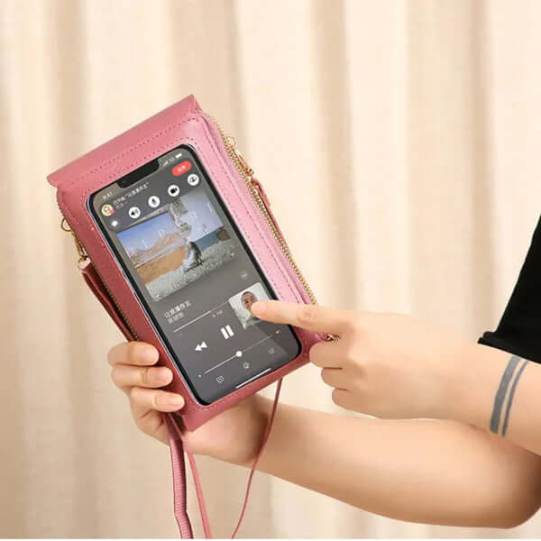 Bolsa Para Celular Em Couro PU e Touch Luxe Bag